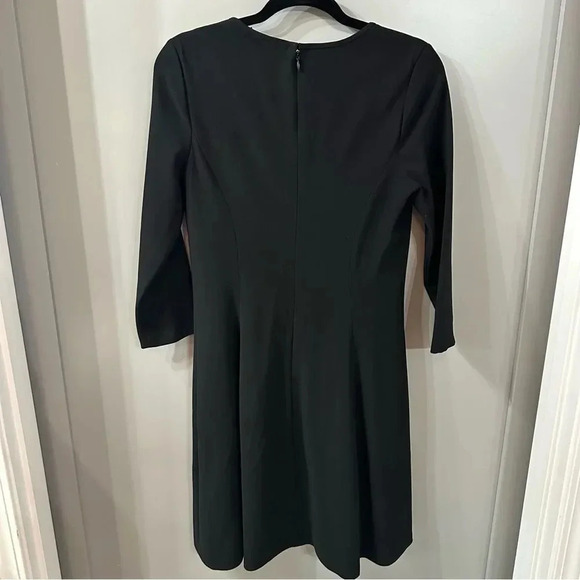 Theory Dress Scoop Neck 3/4 Sleeve Beyao Modern Crepe Size 8 - Picture 5 of 8